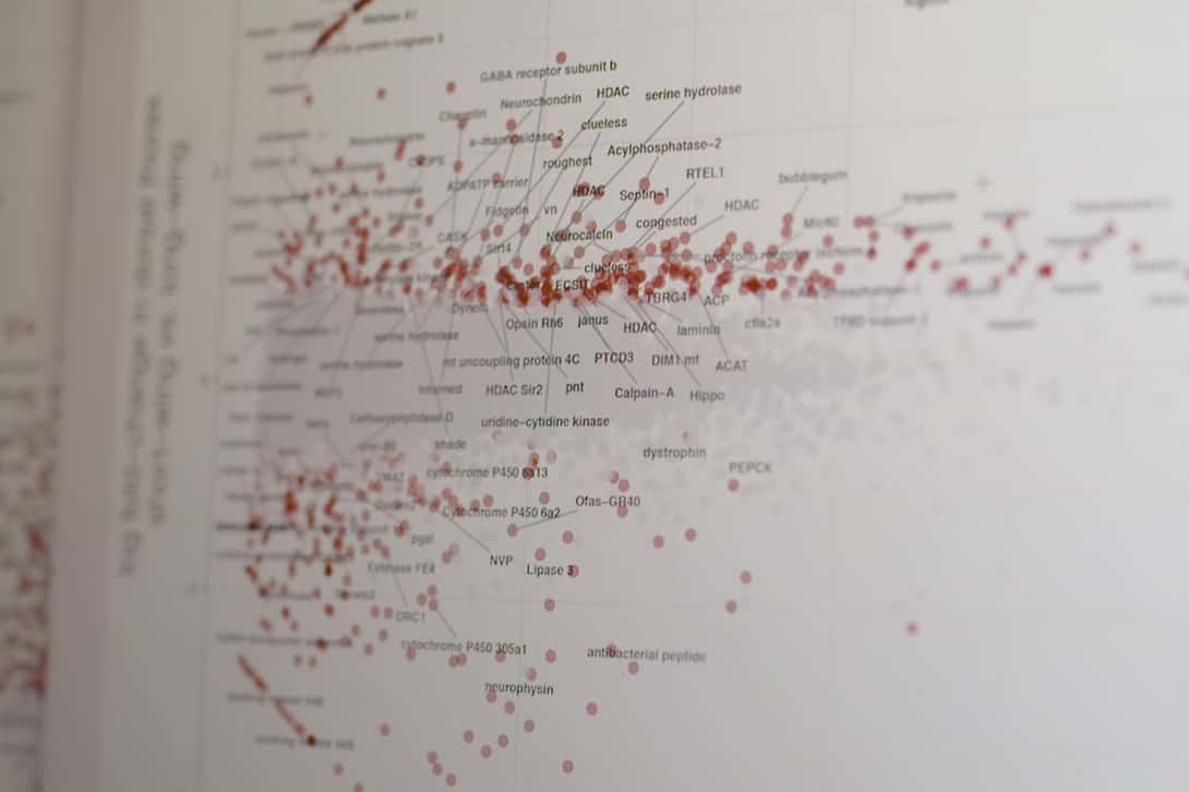 Data points from genome sequencing