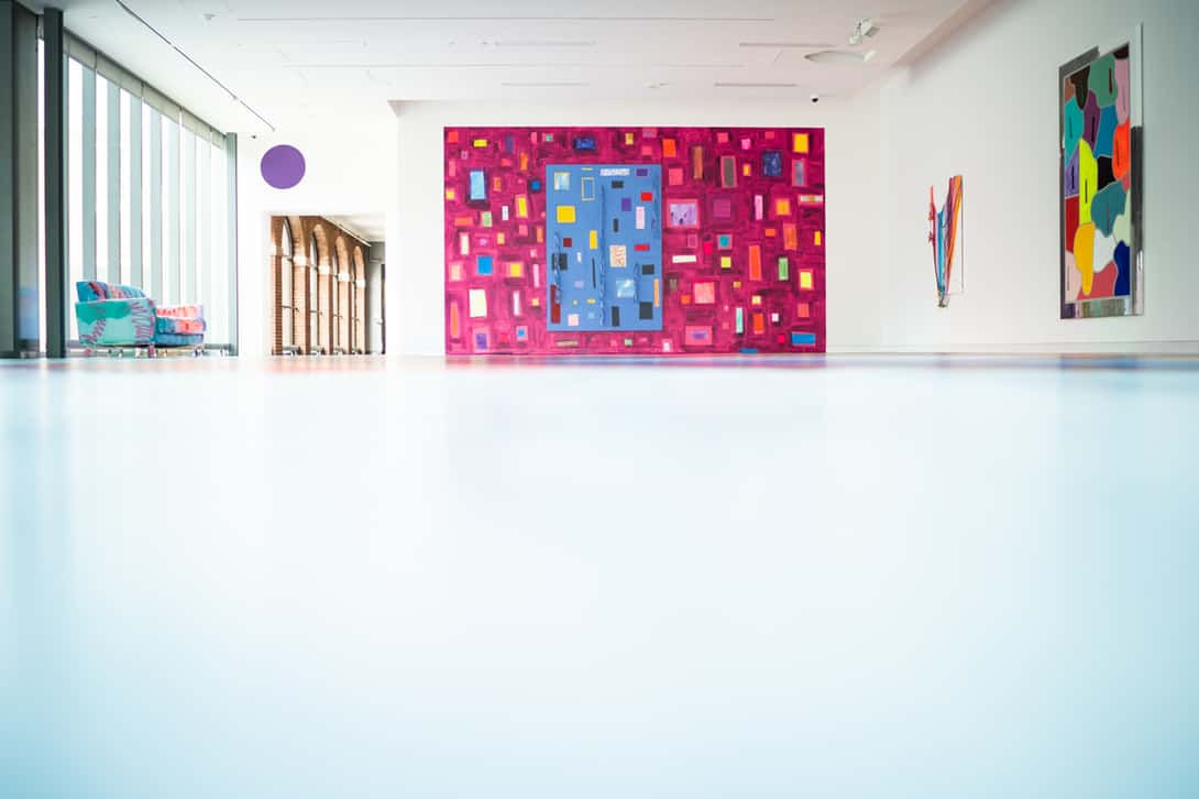 Sarah Cain installation hand in hand