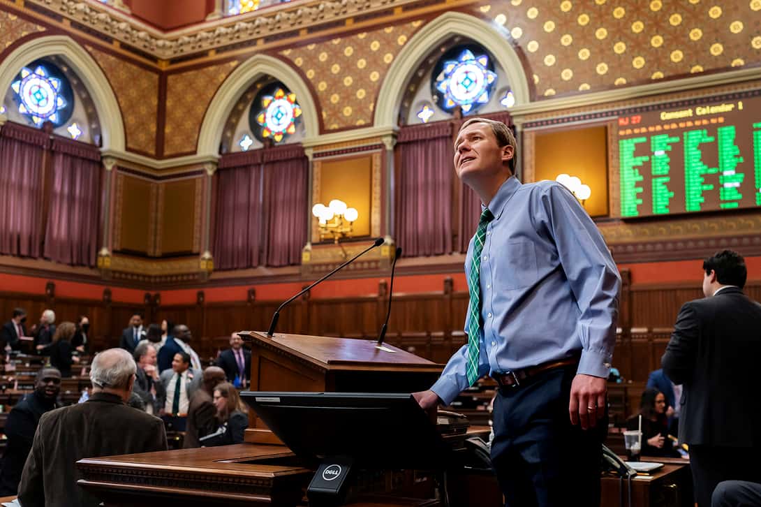 Matt Ritter, Speaker of the Connecticut State House of Representatives, in the House chamber in January