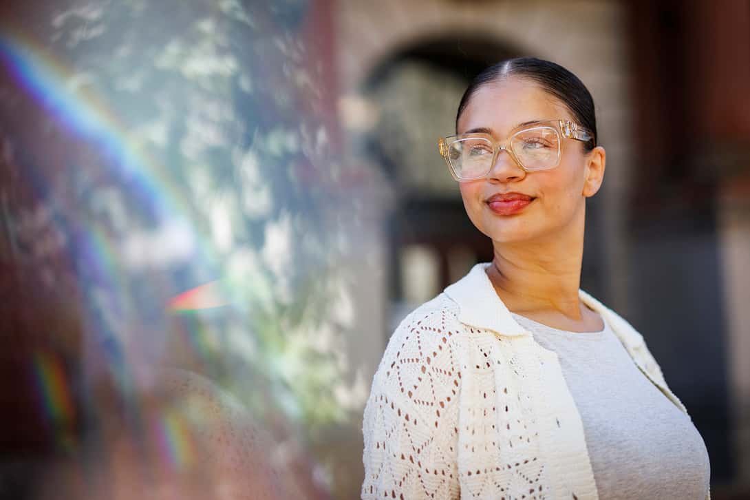 Portrait of a young Dominican American woman
