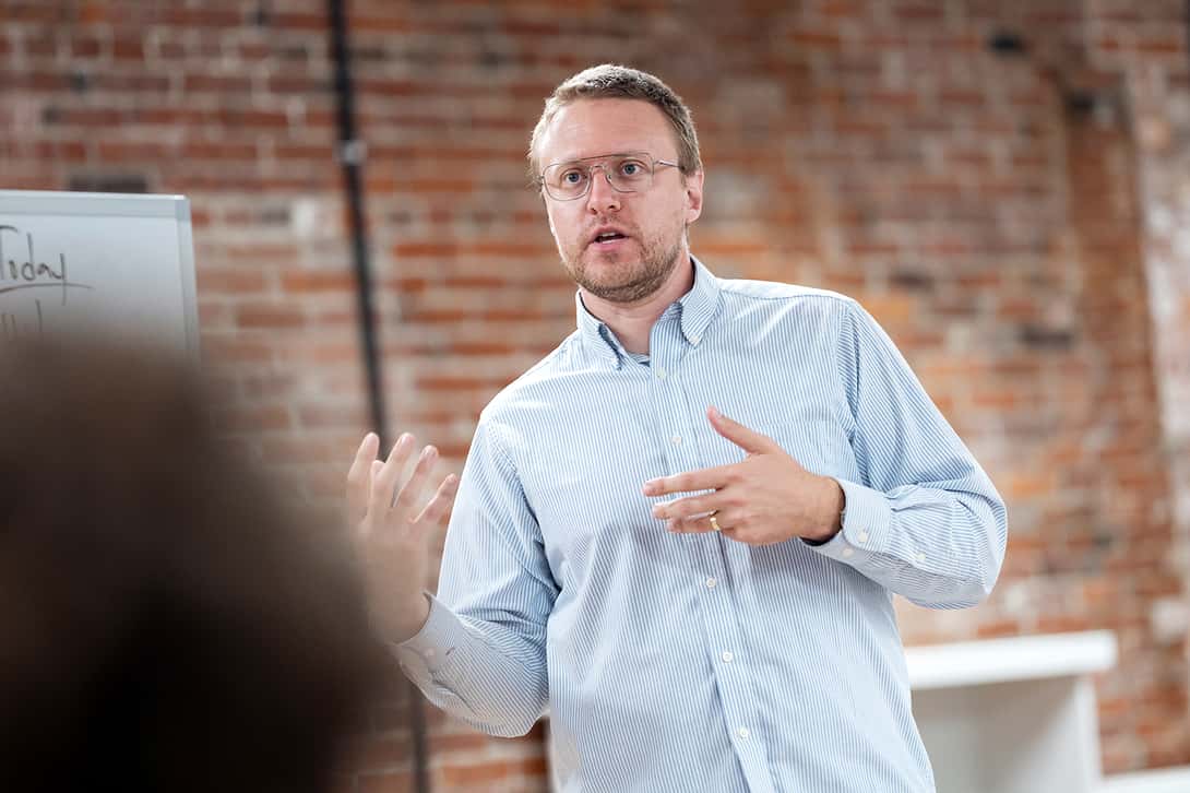 Adult male teaching