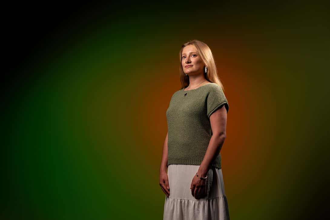 Portrait of a female college student