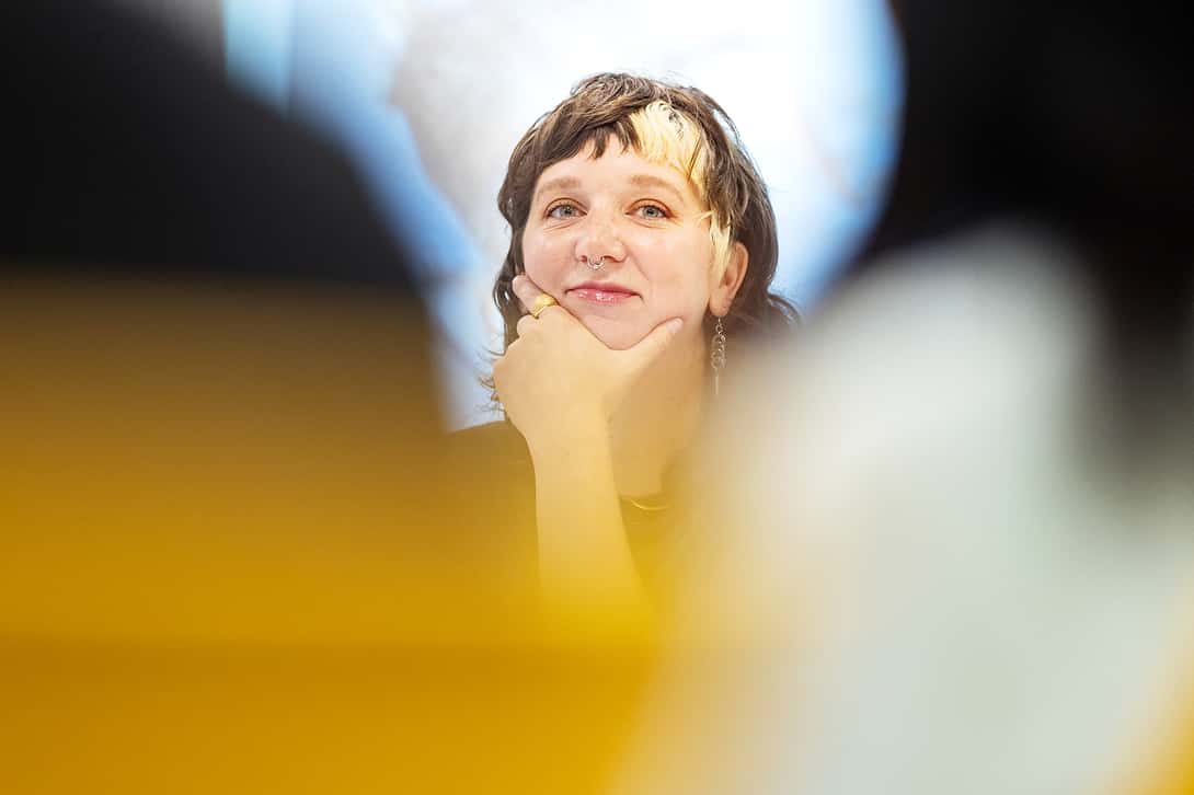 A professor looks pensive.