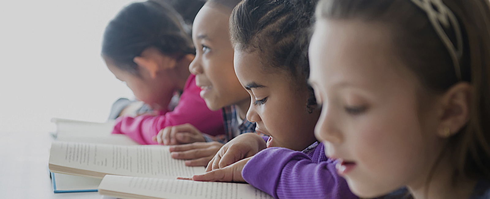 Students reading in classroom