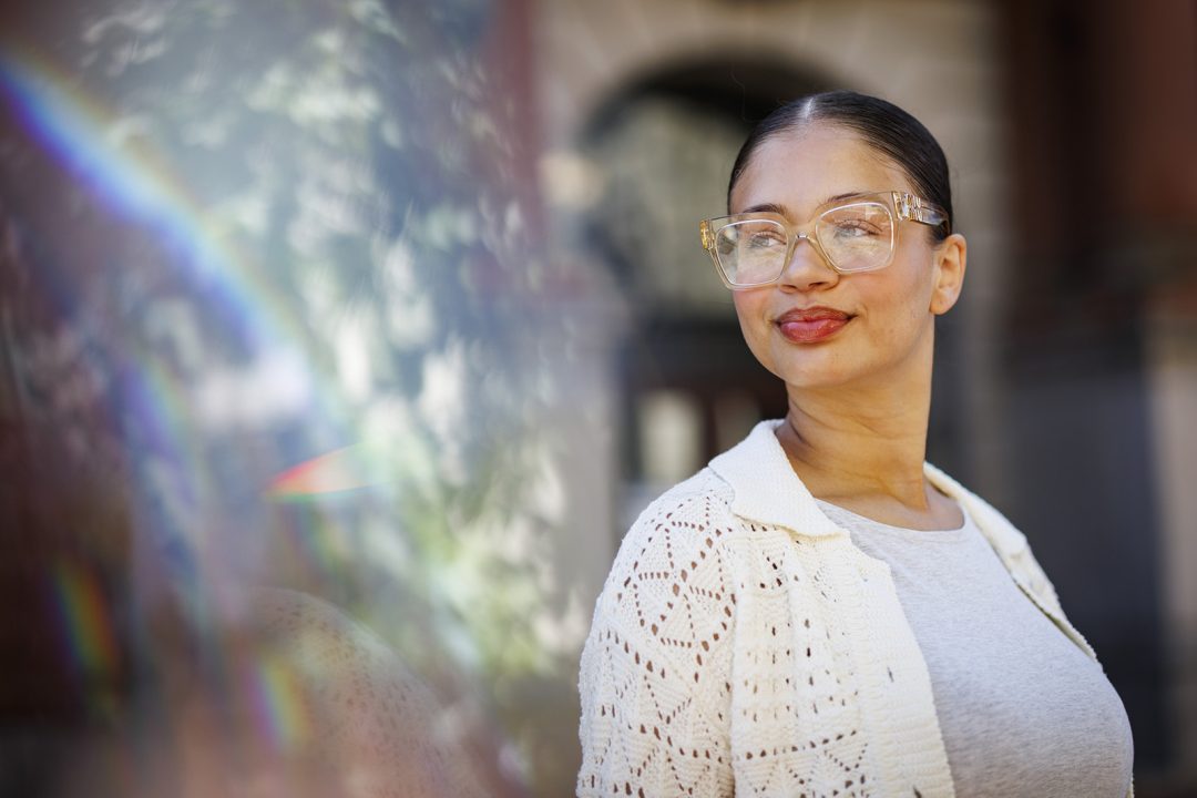 Portrait of a young Dominican American woman