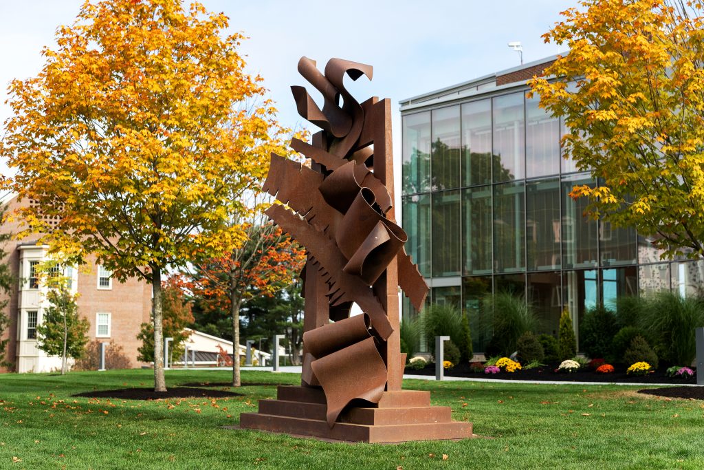An large outdoor metal sculpture art piece.