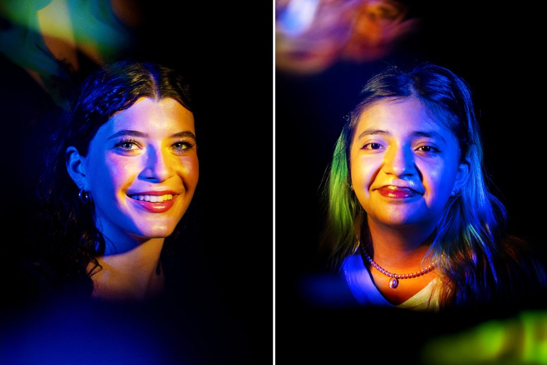Diptych of female college students