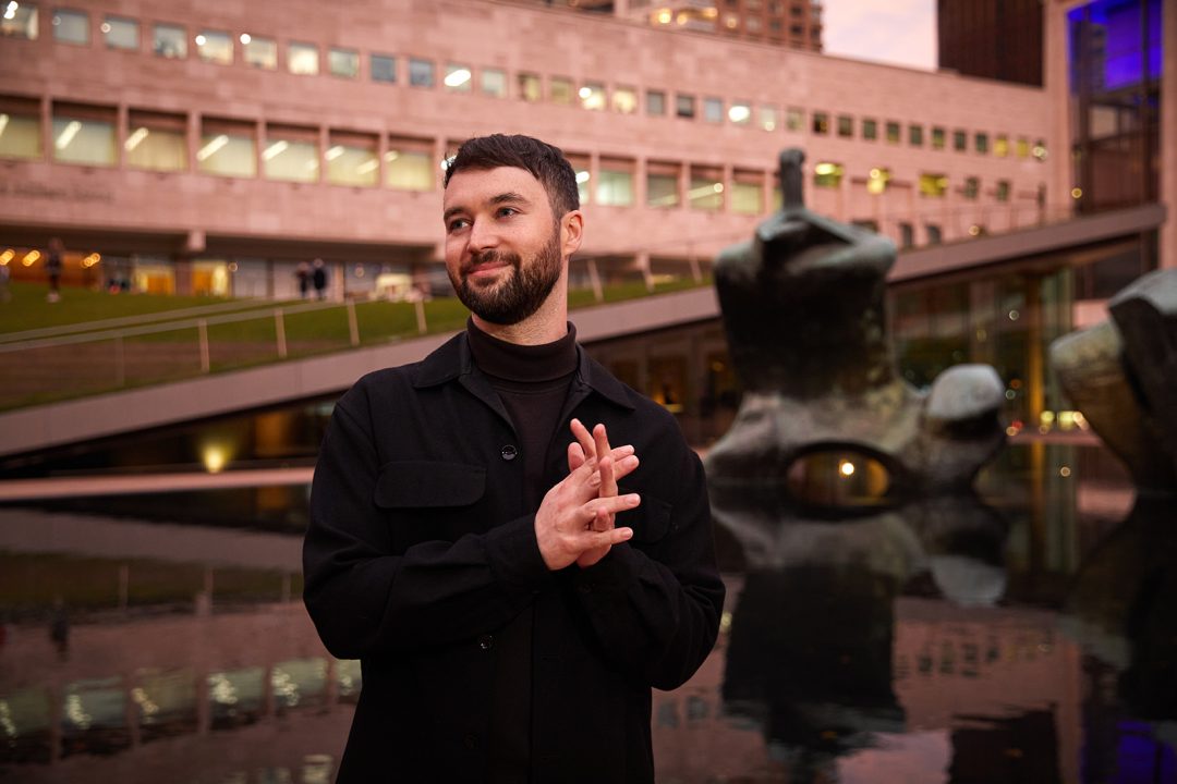 Brendan Leonard '16 poses in New York City