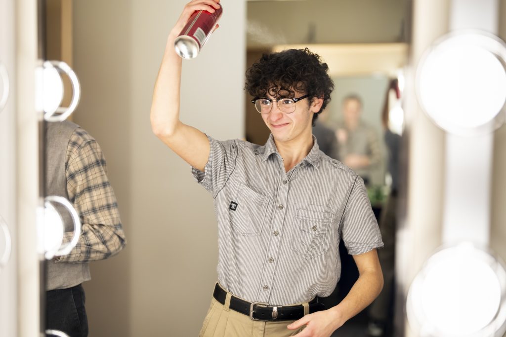 College theater scene.