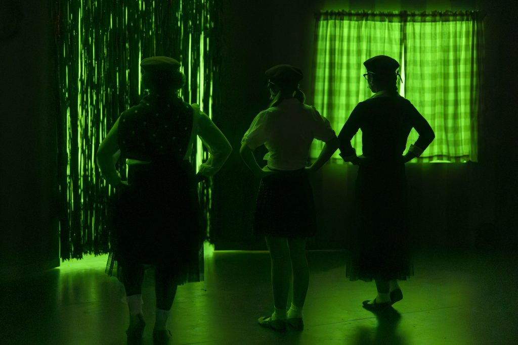 College theater scene.