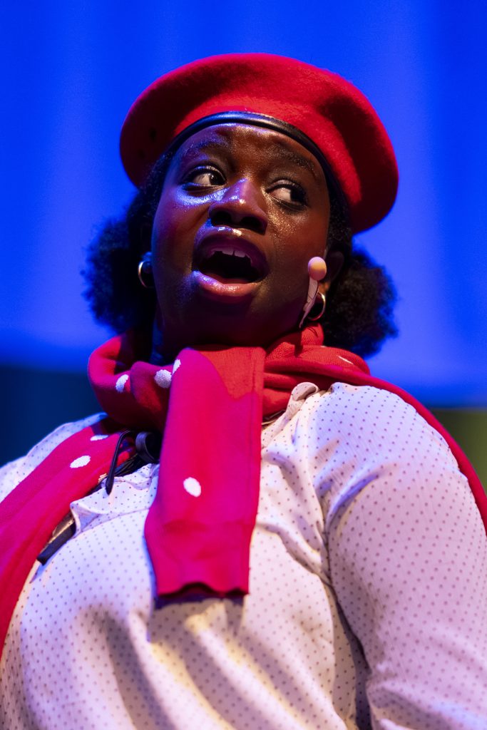 College theater scene.