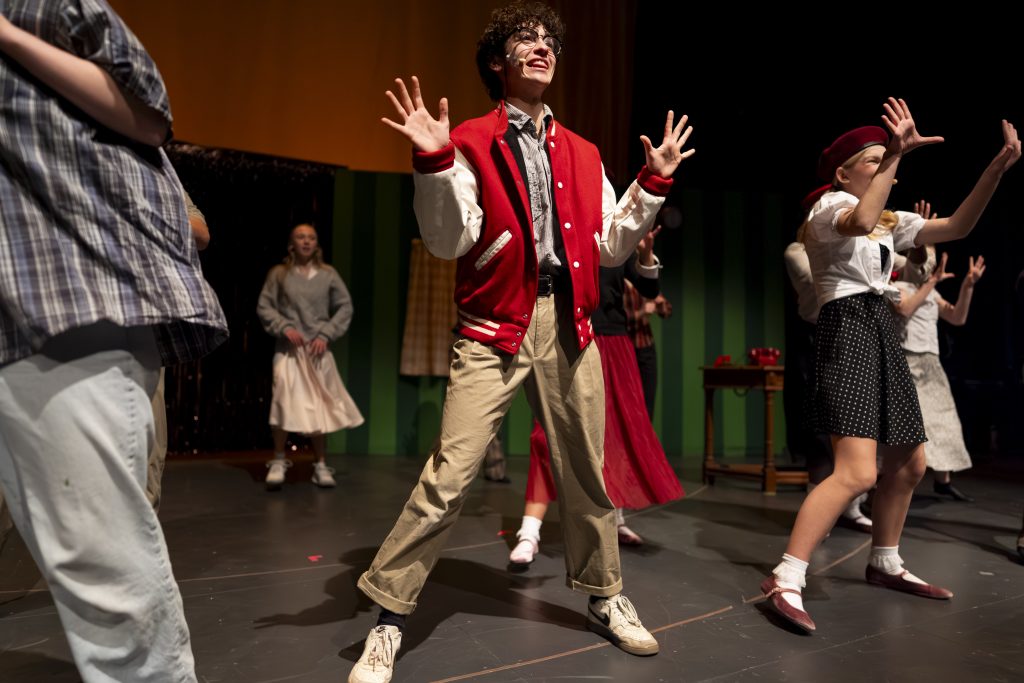 College theater scene.
