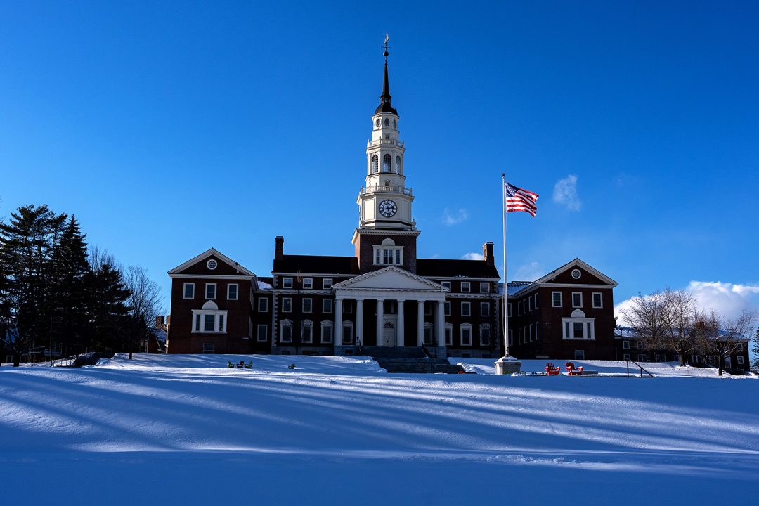 College library in the winter