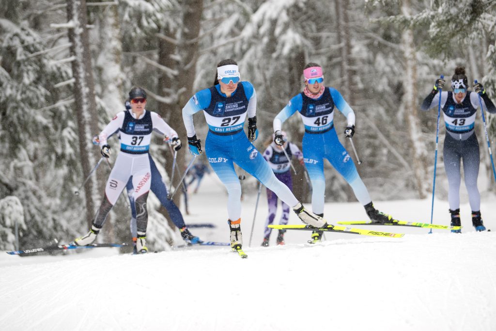 A group of skiers.