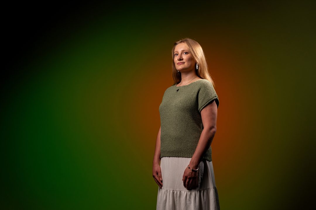 Portrait of a female college student