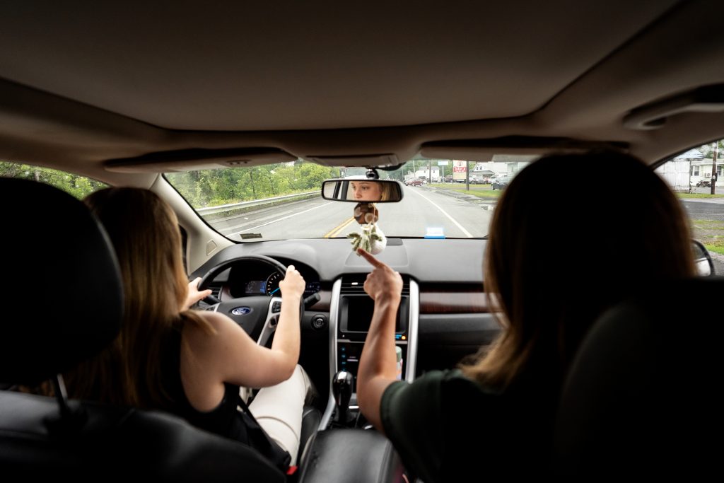 Students in a car